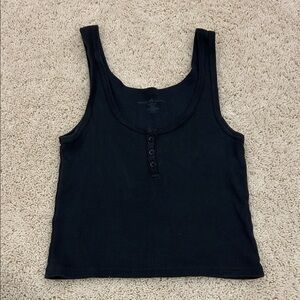 Brandy Melville Black Ribbed Tank Top